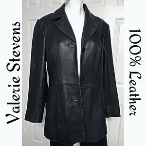 Valerie Stevens 100% Leather Jacket Size S (6 - 8)
